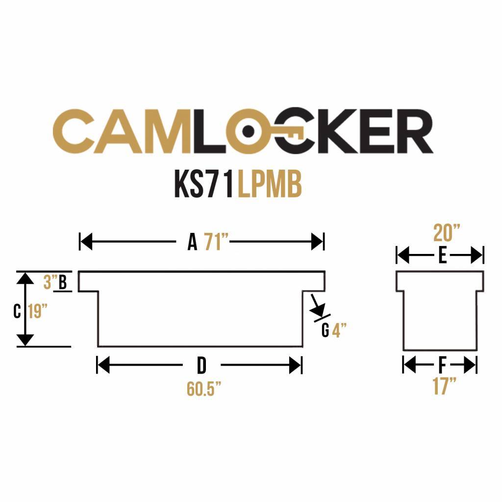 CamLocker S71LPGB 71in Crossover Tool Box Low Profile Gloss Black