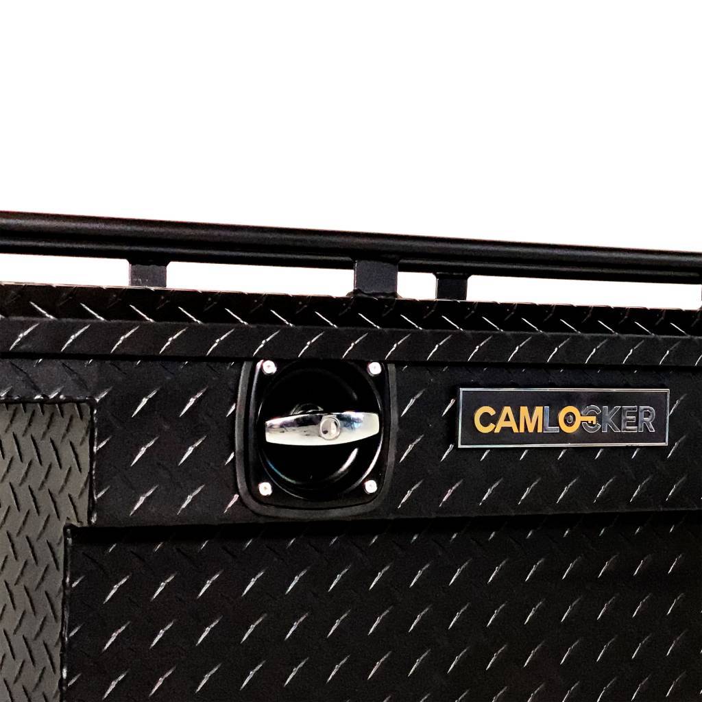 Cam-locker King Size Truck Tool Box - 71in Crossover - Deep - Polished  Aluminum