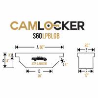 CamLocker - CamLocker S60LPBLGB 60in Crossover Tool Box For Jeep Gladiator JT Gloss Black - Image 8