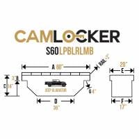 CamLocker - CamLocker S60LPBLRLGB 60in Crossover Tool Box with Rail For Jeep Gladiator JT Gloss Black - Image 8