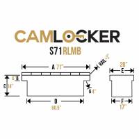 CamLocker - CamLocker S71RLGB 71in Crossover Truck Tool Box with Rail - Gloss Black - Image 16