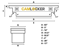 CamLocker - CamLocker S63LPFNGB 63in Low Profile Notched Crossover Truck Tool Box Gloss Black - Image 7