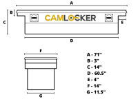 CamLocker - CamLocker SL71LPMB 71in Slimline Low Profile Crossover Truck Tool Box Matte Black - Image 2