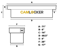 CamLocker - CamLocker S71GB 71in Crossover Truck Tool Box Gloss Black - Image 2