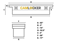 CamLocker - CamLocker S63LPMB 63in Low Profile Crossover Truck Tool Box Matte Black - Image 2