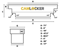 CamLocker - CamLocker KS71UNRLMB 71in Crossover Truck Tool Box with Rail - Image 2