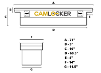 CamLocker - CamLocker KSL71LPMB 71in King Slimline Low Profile Crossover Truck Tool Box - Matte Black - Image 2