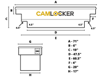 CamLocker - CamLocker KS71UNMB 71in Crossover Truck Tool Box - Image 2