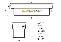 CamLocker - CamLocker KS71GB 71in Deep Crossover Truck Tool Box Gloss Black - Image 2