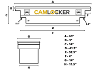 CamLocker - CamLocker SL63LPFNMB 63in Low Profile Slimline Crossover Truck Tool Box Notched Matte Black - Image 2