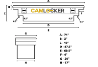 CamLocker - CamLocker KS71LPUNRL 71in Low Profile Deep Notched Crossover Truck Tool Box w/ Rail Polished Aluminum - Image 2