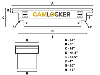 CamLocker - CamLocker S63LPFNGB 63in Low Profile Notched Crossover Truck Tool Box Gloss Black - Image 2