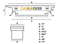 CamLocker - CamLocker KS71LPUN 71in Low Profile Deep Notched Crossover Truck Tool Box Polished Aluminum - Image 2