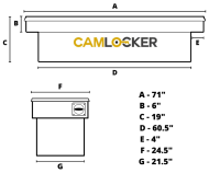 CamLocker - CamLocker KS71XDW 71in Extra Deep and Wide Crossover Truck Tool Box Polished Aluminum - Image 2