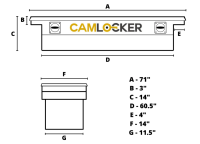 CamLocker - CamLocker SL71LP 71in Xover 14in Slim LP - Image 2
