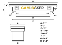 CamLocker - CamLocker KS71XDWLPUNRLMB 71in Xover Extra Deep & Wide LP Notched Matte - Image 2