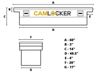 CamLocker - CamLocker S60LPMB 60in Crossover Truck Tool Box For Ford Maverick Matte Black - Image 2