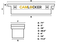 CamLocker - CamLocker KSL71LPRLMB 71in Xover Deep 14in Slim LP Matte Black w/Rai - Image 2