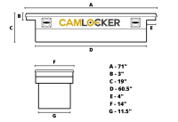 CamLocker - CamLocker KSL71LPUNMB 71in Xover Deep 14in Slim LP Notched Matte Bla - Image 2