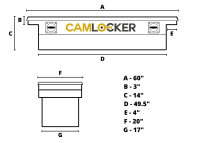 CamLocker - CamLocker 60in Side Mount Low Profile W/Rail Matte Black - Image 2