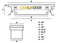 CamLocker - CamLocker 63in Crossover Deep LP Notched Polished Aluminum with Rail - Image 2