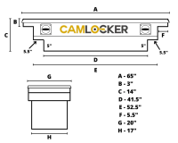 CamLocker - CamLocker S60YLPFNRLMB 60in Xover LP York Notched Matte Black w/Rail - Image 2
