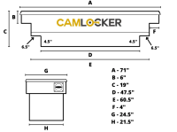 CamLocker - CamLocker KS71XDWUNMB 71in Xover Extra Deep & Wide Notched Matte Bla - Image 2