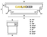 CamLocker - CamLocker KS71XDWUNRL 71in Xover Extra Deep & Wide Notched w/Rail - Image 2