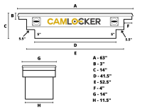 CamLocker - CamLocker SL63LPFN 63in Xover 14in Slim LP Notched - Image 2