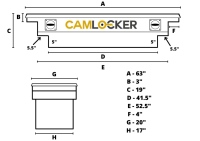 CamLocker - CamLocker KS60YLPFNMB 60in Crossover Deep York Low Profile Notched M - Image 2