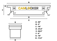 CamLocker - CamLocker SL60LPFNMB 60in Xover 14in Slim LP Notched Matte Black - Image 2